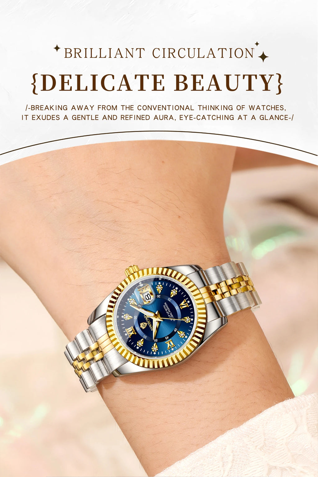 BINBOND Quartz Watches For Women Luminous Waterproof Stainless Steel Ladies Watch Montre Femme Luxe De Marque Reloj With Box