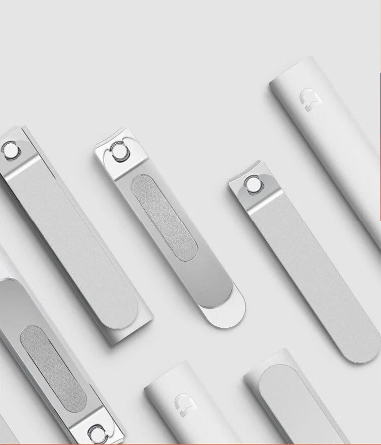 Mijia Anti-Splash Nail Clipper, Portable Durable 420 Stainless Steel Sharp Pedicure Trimmer Nails File with Storage Shell