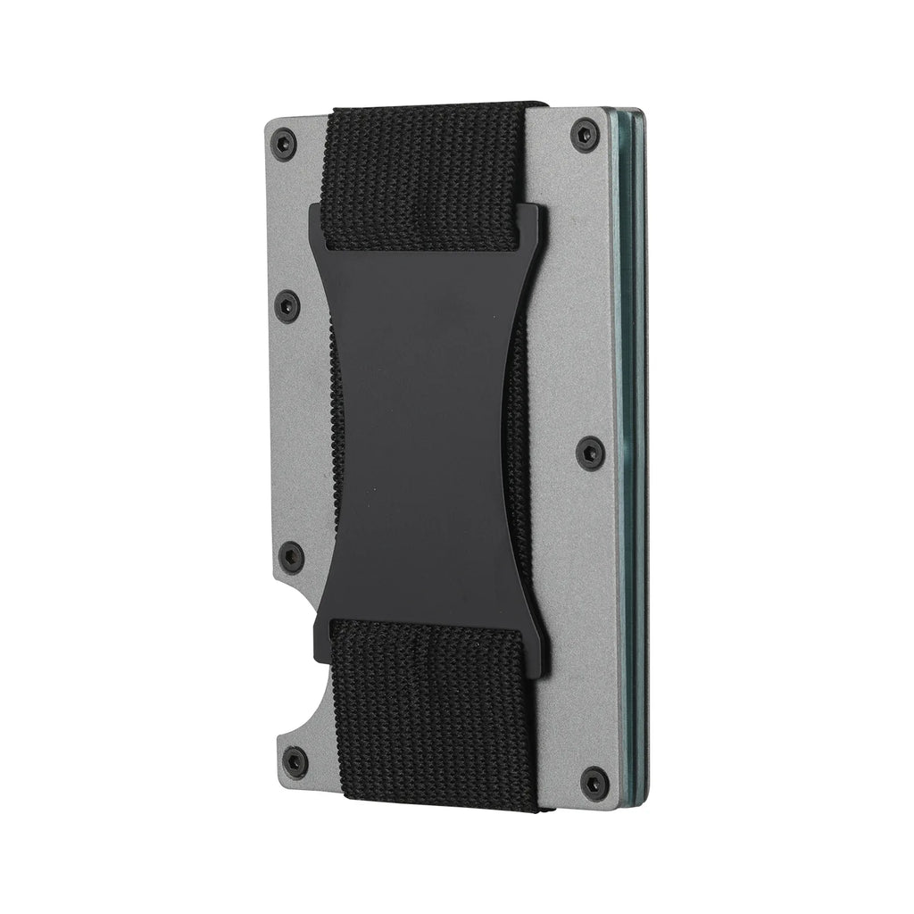 New Slim Fashion RFID Protection Card Holder Men Women Aluminum Wallet Elasticity Back Pouch ID Credit Case Unisex Travel Purse