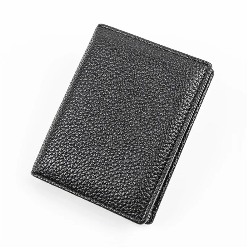 1PC Genuine Leather Business Card Holder Name Card Case Credit Card Wallet for Men & Women