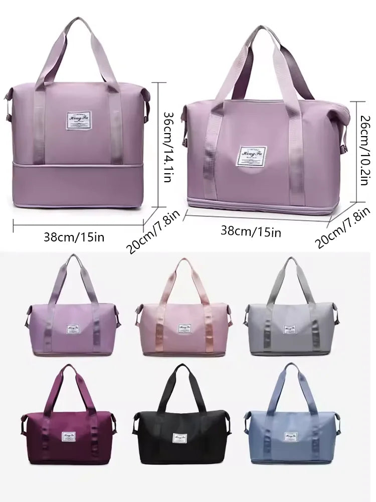 UNIXINU Carry On Travel Duffle Bag Nylon Waterproof Sports Gym Tote Bags for Women Large Capacity Storage Luggage Handbag
