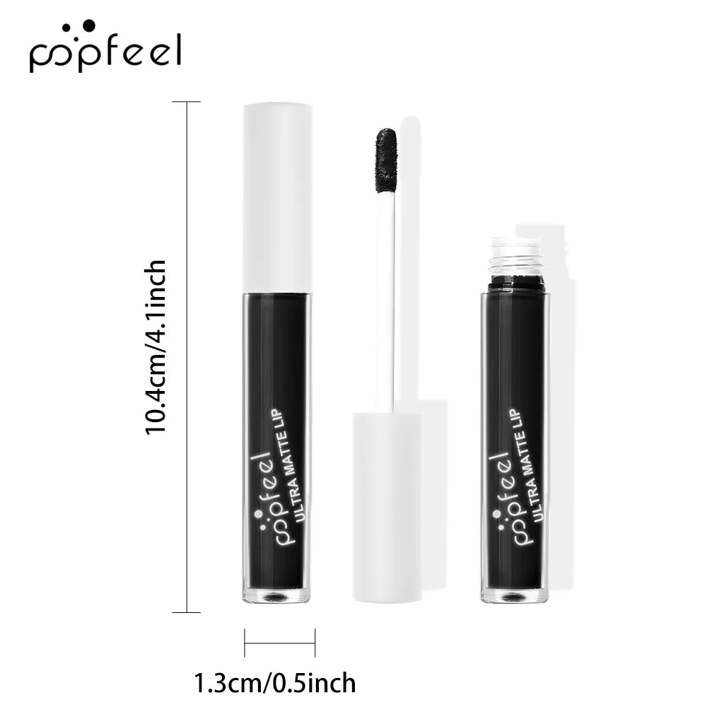 POPFEEL Hallowmas Lip Makeup Kit Black Lip Gloss Matte Lip Stick Long Lasting