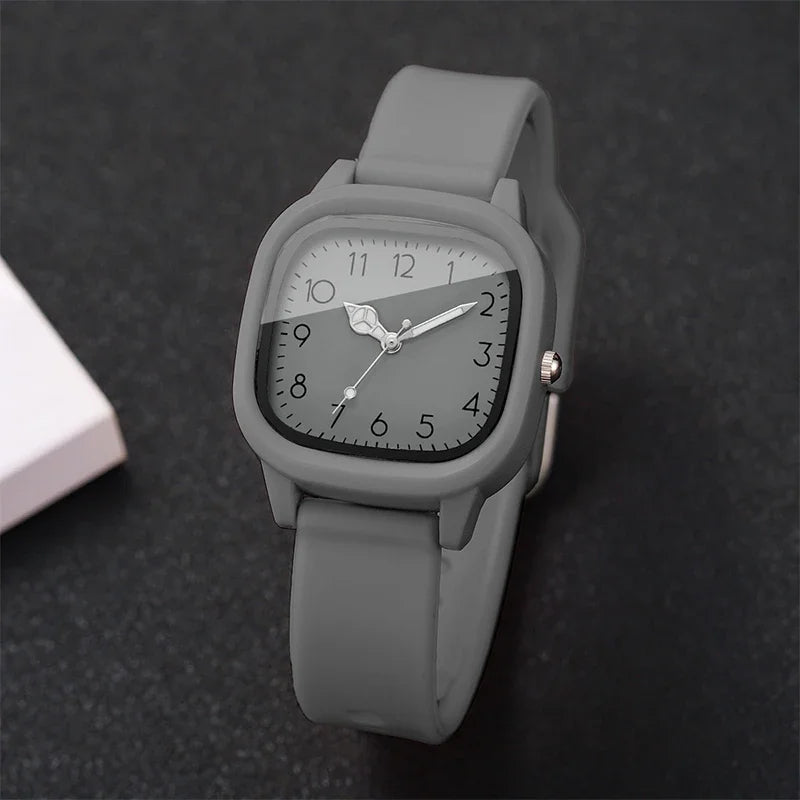 Fashion Square Women Quartz Watch Casual Silicone Band Ladies Wristwatch for Girls Clock Relogio Feminino