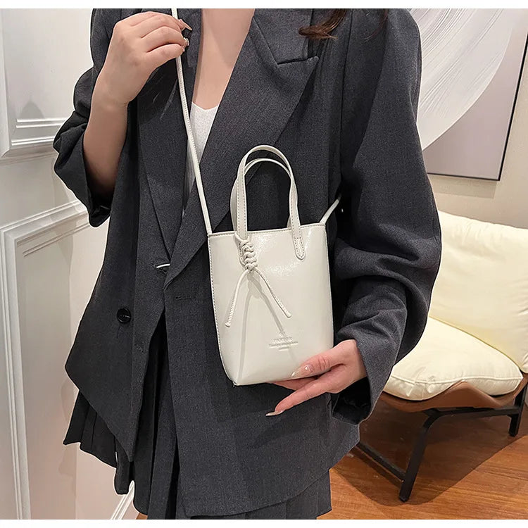 PU Leather Mini Crossbody Bag for Women 2025 New Korean Fashion Luxury Shoulder Bags Female Simple Retro Handbags and Purses