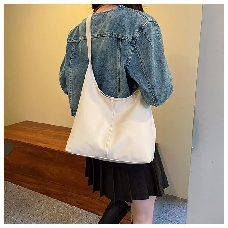 HOMEFISH New Tote Bag Hand Bill of Lading Shoulder Women's Bag Retro Simple Large Bag Tote Bag