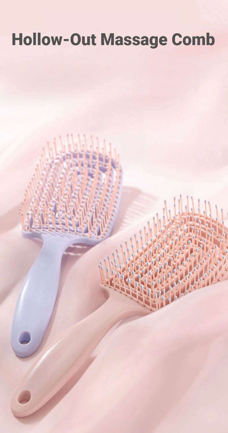 Women Salon Detangling Hair Brush Anti Static Scalp Exfoliating Massage Comb Wet Hair Styling Hairdressing Tool 1pc