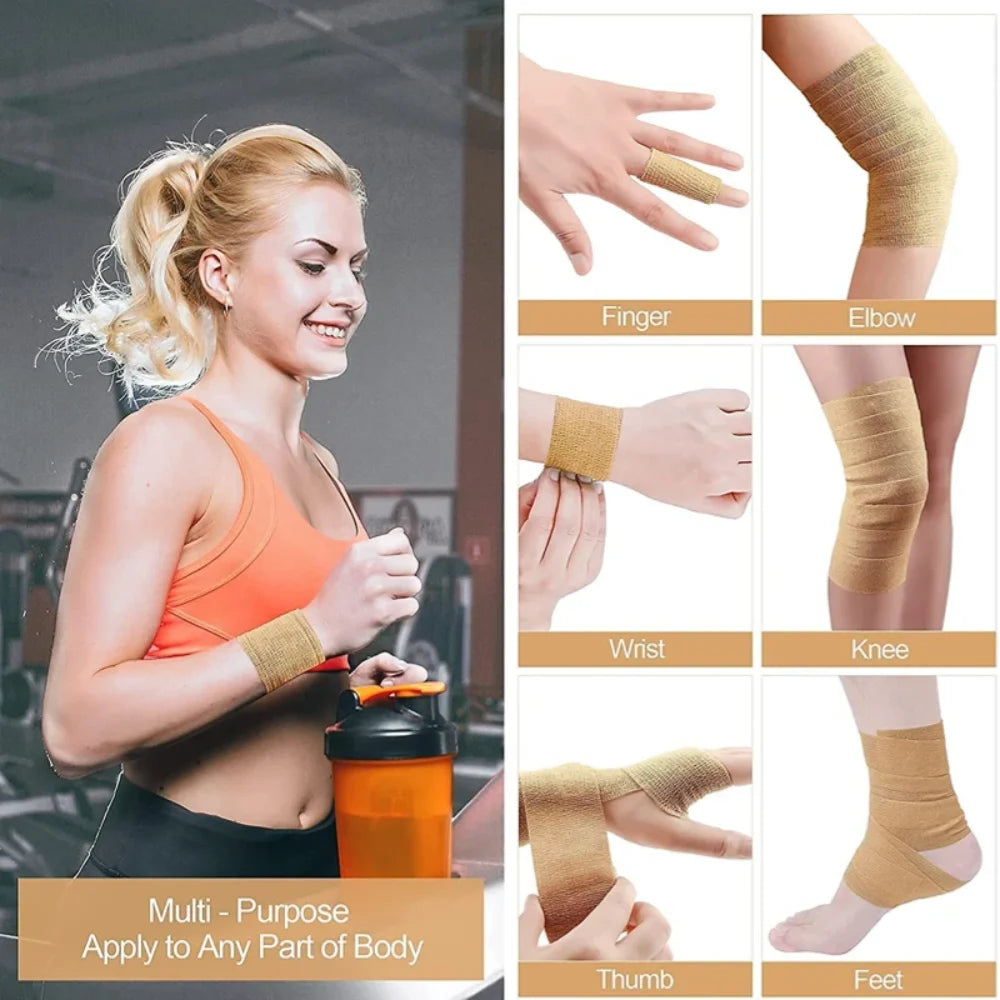 New Hot Elastic Bandage Elastoplast Self Adhesive Tape Sports Protect Wrist Palm Finger Arm Shoulder Knee Ankle Pets Leg Tattoo