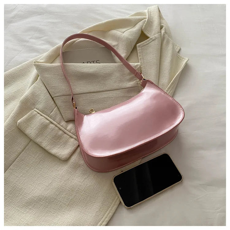 New Simple Casual Underarm Women's Bag Foreign Textured Hand Carry Small Square Bag Fashion Versatile Commuter Shoulder Bag