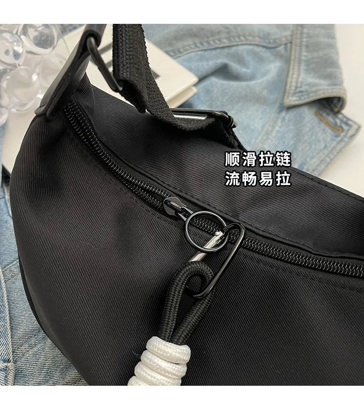 New Fashion Crossbody Bag Simple Wide Shoulder Strap Design Single Shoulder Bag Original Style Commuting Dumpling Women Bag