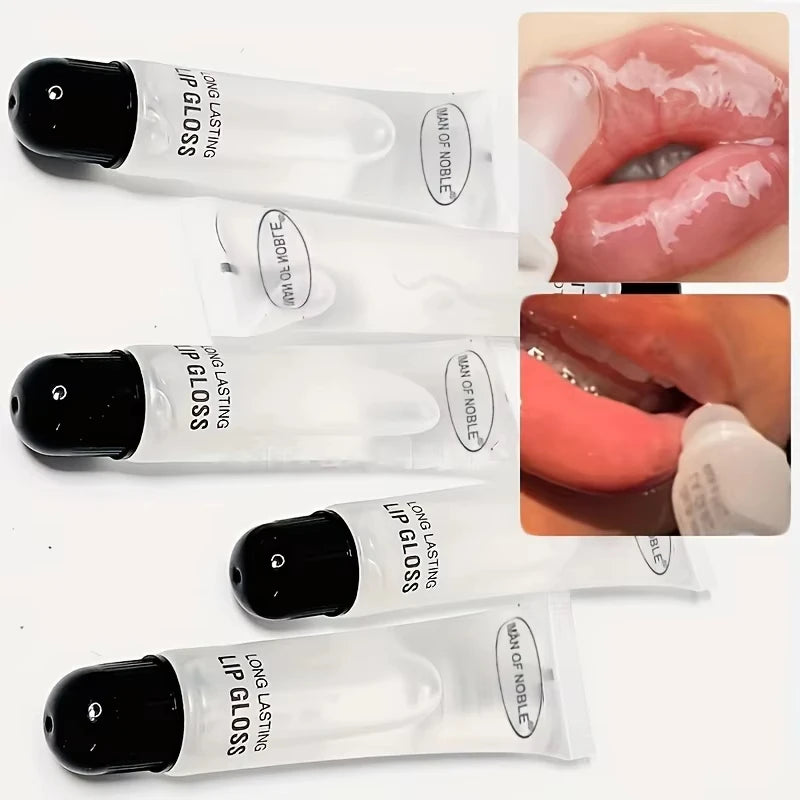 6Pcs Fruity Flavor Watery Glossy Lip Gloss Set Clear Lip Gel Hydrating Moisturizing Lip Gloss Women Lips Makeup Wholesale