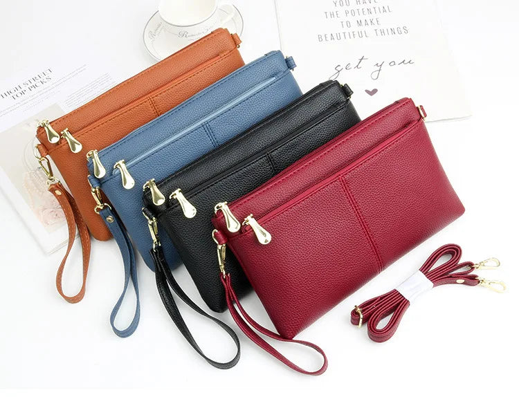 Fashion Women Clutch Bag PU Leather Crossbody Bags Small Shoulder Handbag Female Mobile Phone Purse Bags