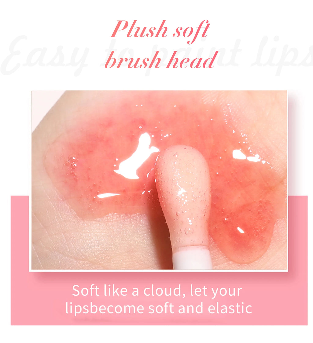 Crystal Jelly Moisturizing Lip Oil Plumping Lip Gloss Makeup Sexy Plump Lip Glow Oil Tinted Lip Plumper