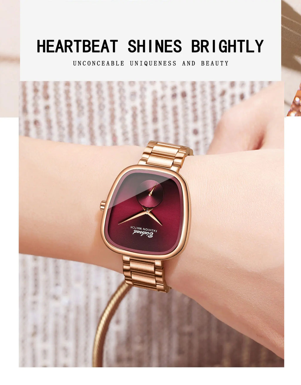 BINBOND Simple Quartz Watches For Women Luxury Precise Luminous Waterproof Elegant Women's Watch Casual Sturdy Stainless Reloj