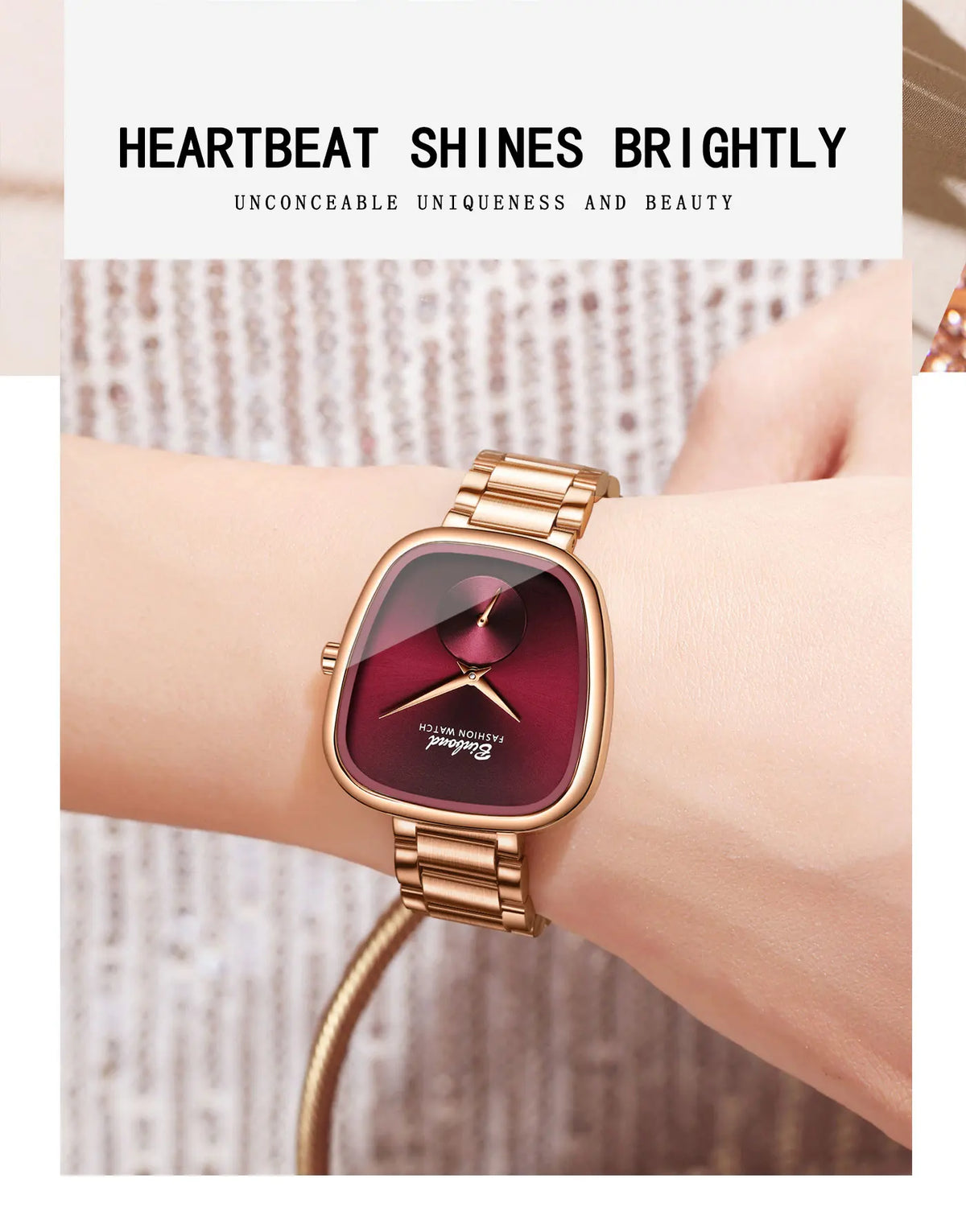 BINBOND Simple Quartz Watches For Women Luxury Precise Luminous Waterproof Elegant Women's Watch Casual Sturdy Stainless Reloj