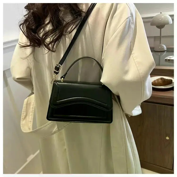 High Quality PU Leather Handbag Purse Women's Bag Solid Color Shoulder Crossbody Bags Lady Messenger Small Tote for Women Girls