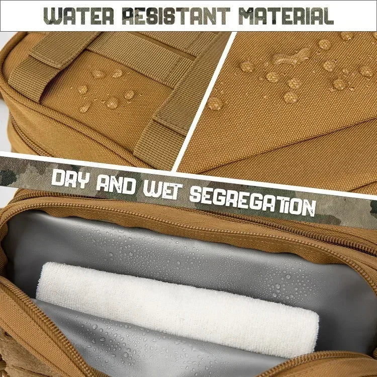 Tactical Travel Toiletry Bag For Men Women Outdoor Hygiene Organizer Bag Molle Attachment Tool Pouches Hanging Small Dopp Kit Mens Shaving Kit Shower Bag For Camping Fishing Hiking Gym Multi Purpose Outdoor Wash Gear Storage