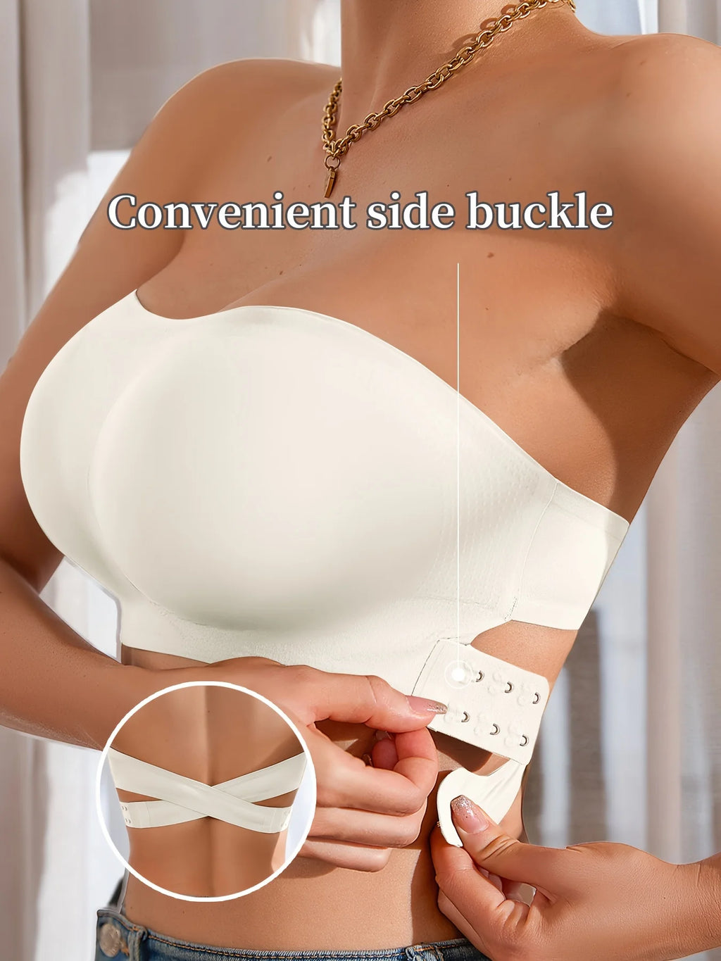 1Pc/3Pcs/Pack YMQJ Removable Padded Soft Ice Silk Traceless Women Brasseries Wire Free Seamless Bra For Women Strapless Bra