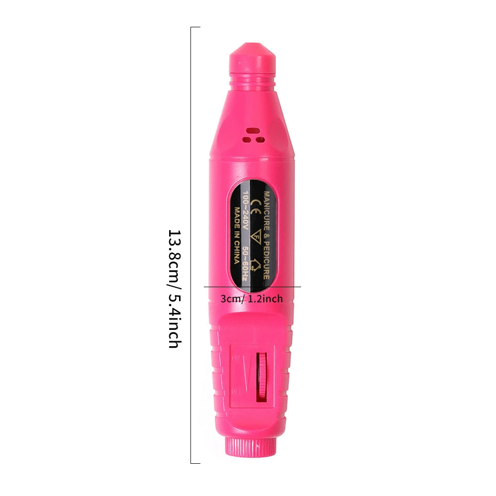 Electric Nail Drill Machine Set Pedicure Grinding Equipment Mill For Manicure Professional Strong Nail Polishing Tool