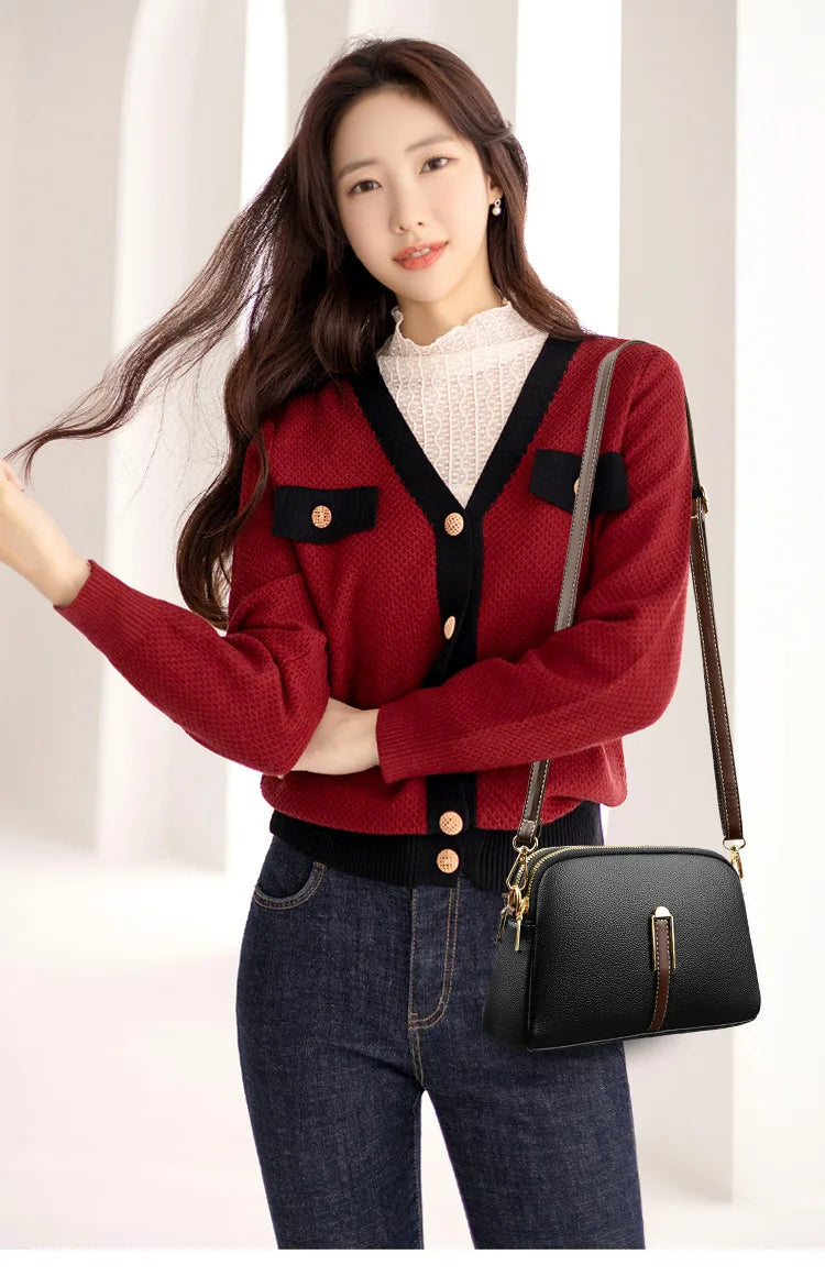 Women Handbag Designer Cowhide Flap Bag Luxury Women's Messenger Bags Crossbody Bags For Women