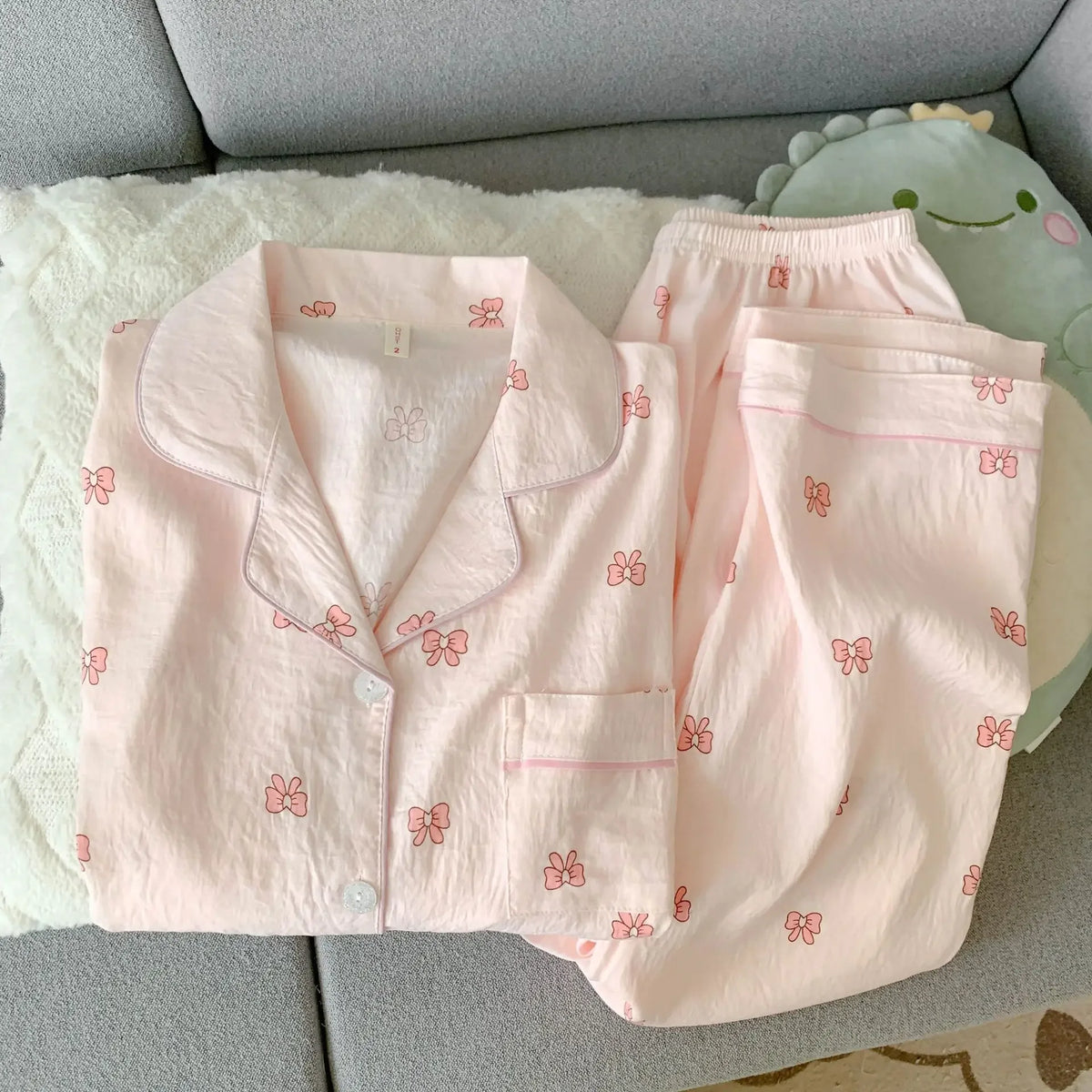Spring/Autumn New Arrivals: Cloud-Print Cotton Long-Sleeved Pyjama Set for Women Adorable Sweetheart Style Nightwear Homewear