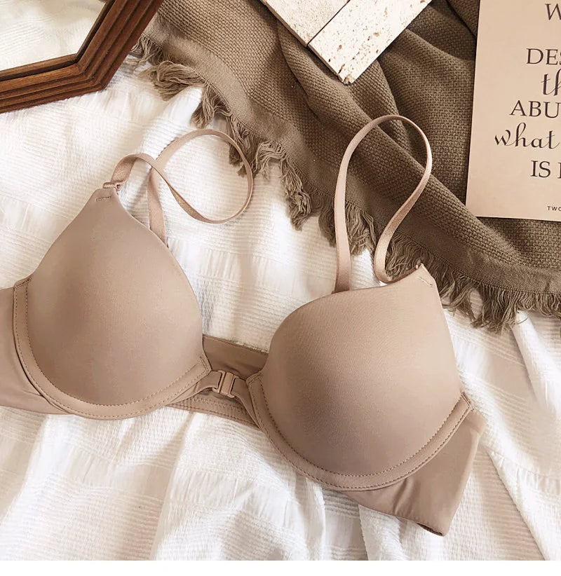 1/2 Cup Seamless Bras For Women Underwear Push Up Bra Bralette Comfort Soft Invisible Brassiere Non-Wire Simple Sexy Lingerie Pu