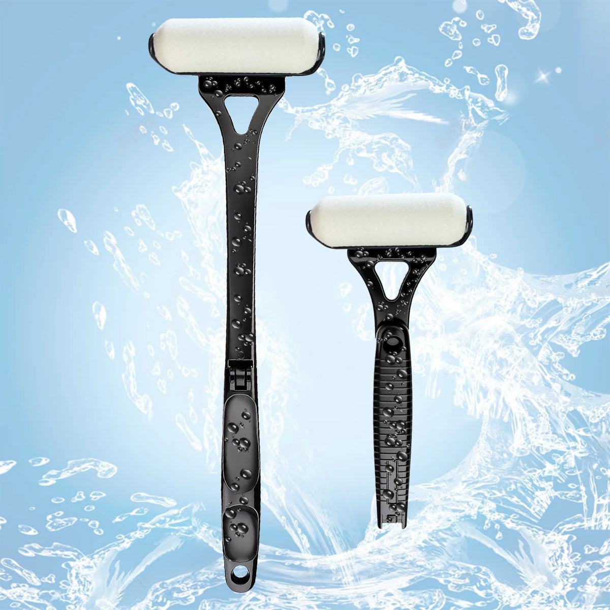 Lotion Applicator Self Sunscreen Tanning Back Applicator Stick Portable Long Handle Foldable With Two Replacement Heads