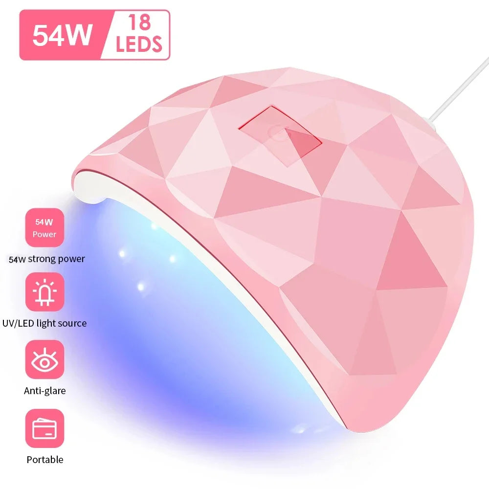 Nail Dryer Lamp UV Light for Nails Eyes Protection UV Lamp for Gel Nails Gel Nail Polish Curing Dryer Home Salon Tool