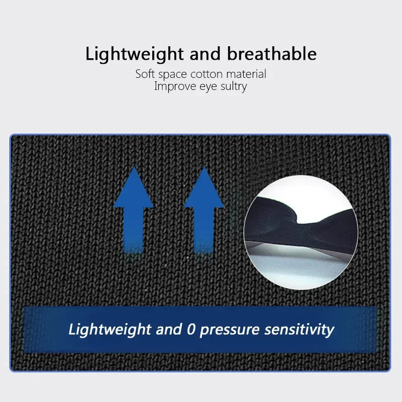 Soft 3D Contoured Sleeping Mask Breathable Lightweight Zero Pressure Eye Cover for Men Women Night Travel Rest Aid Comfortable