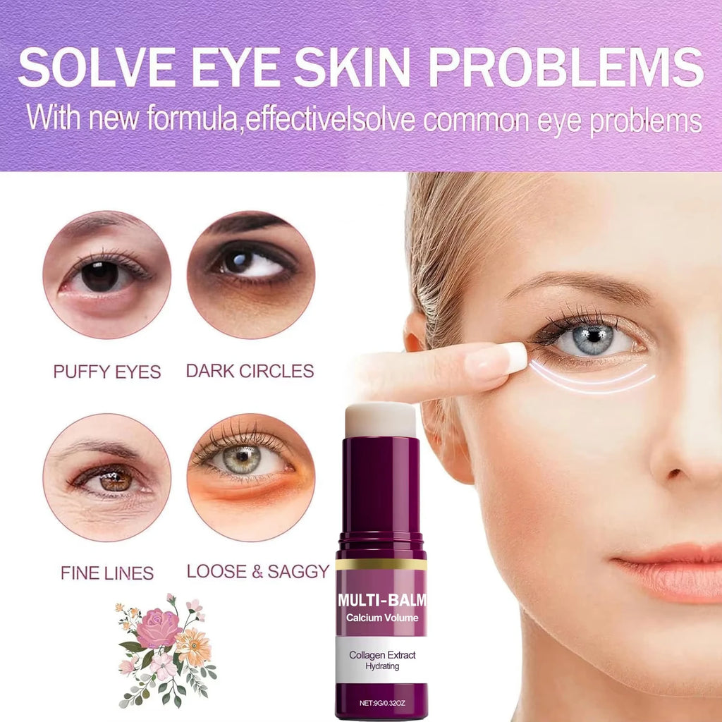 Multi Balm Calcium Volume Firming Skin Hydrating Nourishing Smoothing Collagen Moisturing Stick Suitable for Eyes Neck Face