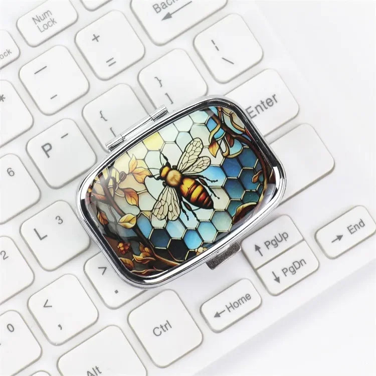Travel Cases Lovely Colored Medicine Metal Jewelry Organizers Household Holder Iron Cabinet Small Pill Container