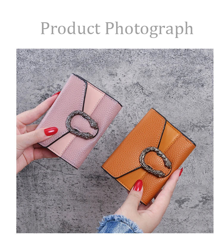 Fashionable Wallet Zipper Coin Purse Women Short Wallets Handbag Women's Clutch Bag Card Holder Pu Leather Wallet Folding Walle