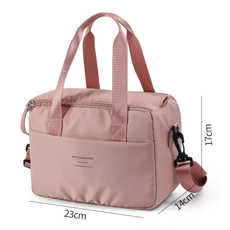 Portable Lunch Bag For OL Women Thermal Insulated Lunch Box Tote Cooler Handbag Waterproof Bento Pouch Office Food Shoulder Bags