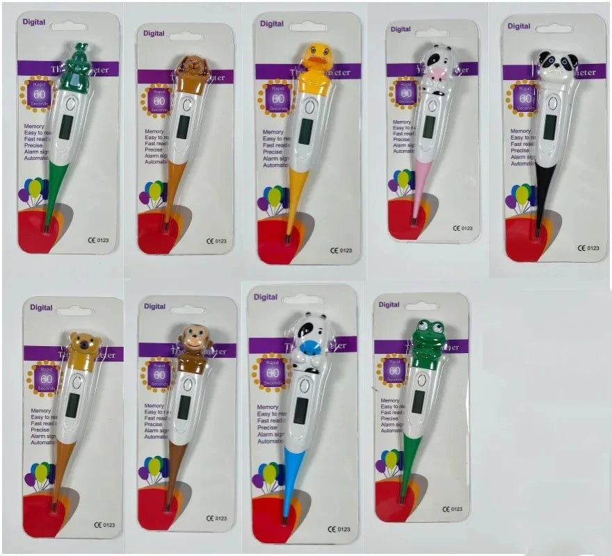 Children's Cartoon Soft-Headed Electronic Thermometer for Infants, Young Children, Adults, Temperature Display,Precise Household