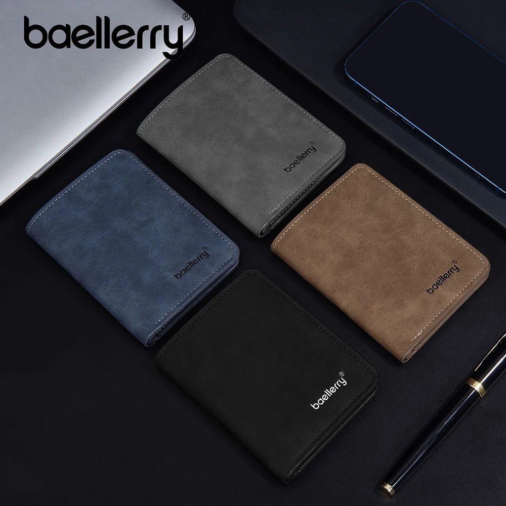 Baellerry Wallet for Men PU Leather Front Pocket Minimalist Money Clip Travel Essentials
