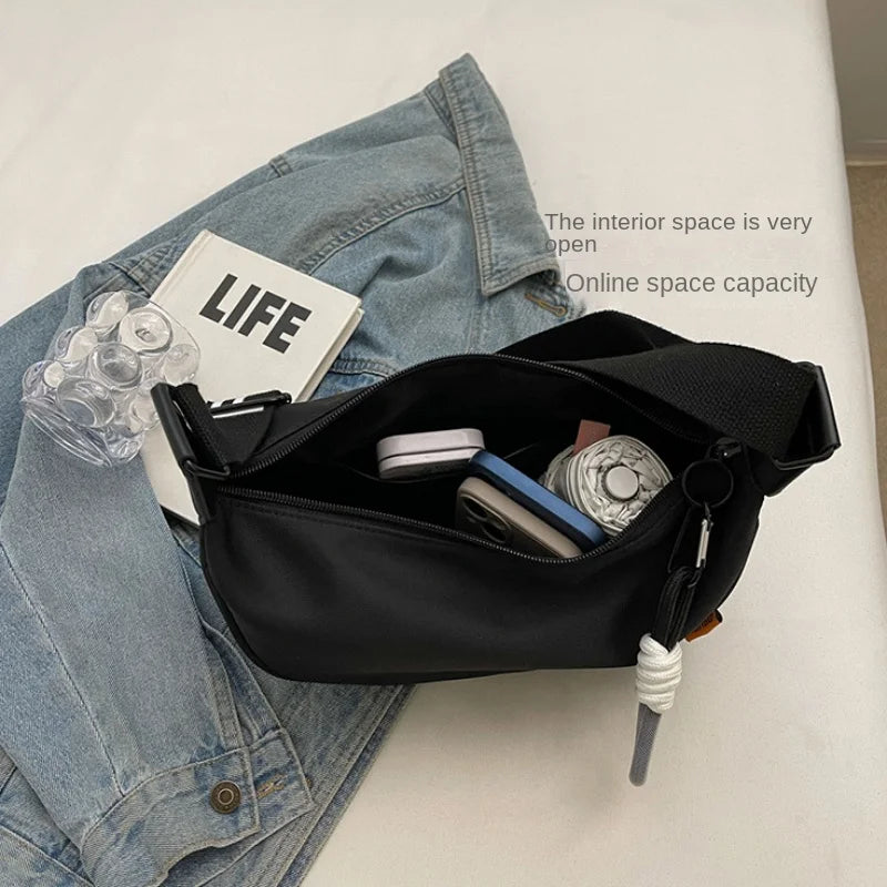 New Fashion Crossbody Bag Simple Wide Shoulder Strap Design Single Shoulder Bag Original Style Commuting Dumpling Women Bag