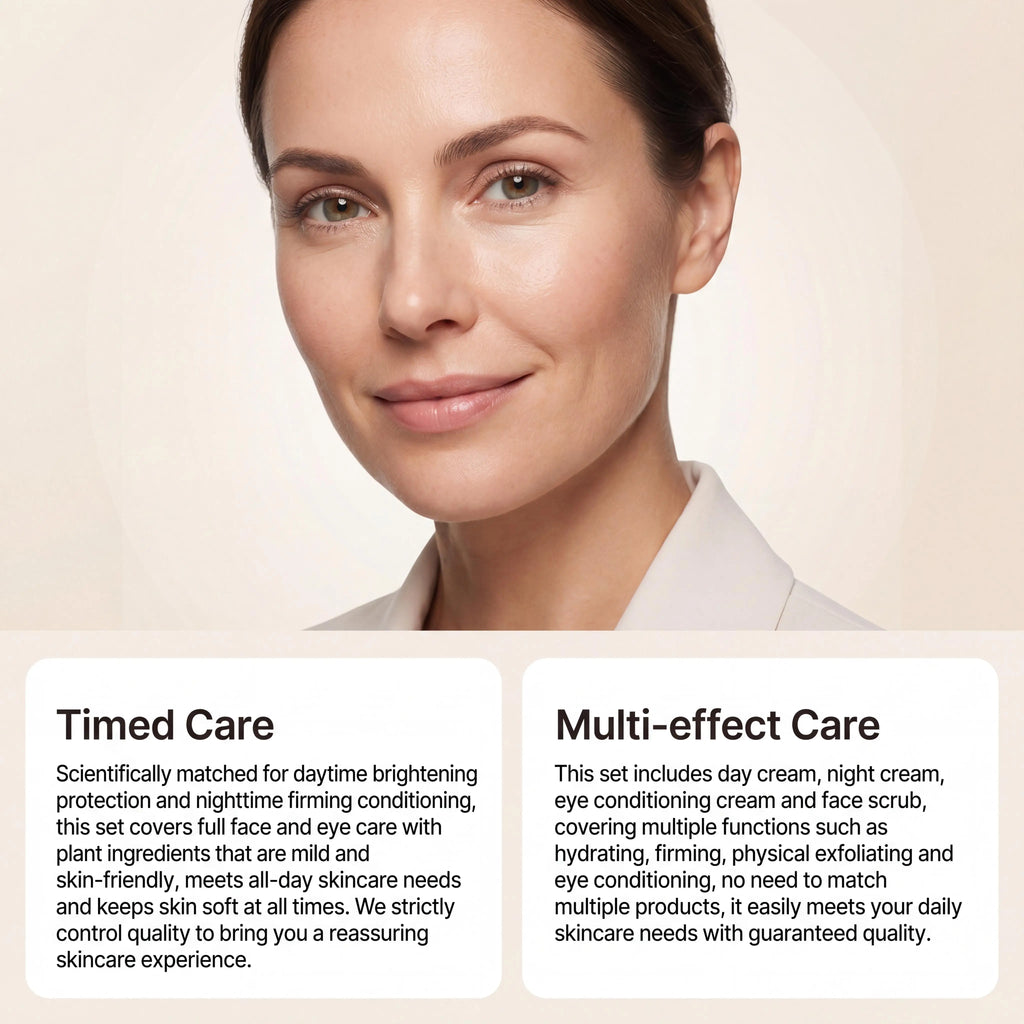 Day Night Skincare Set Gentle Repair Skin Barrier Hydrating Brightening Skins Reduce Wrinkle Dullness Eye Face Skincare Combo