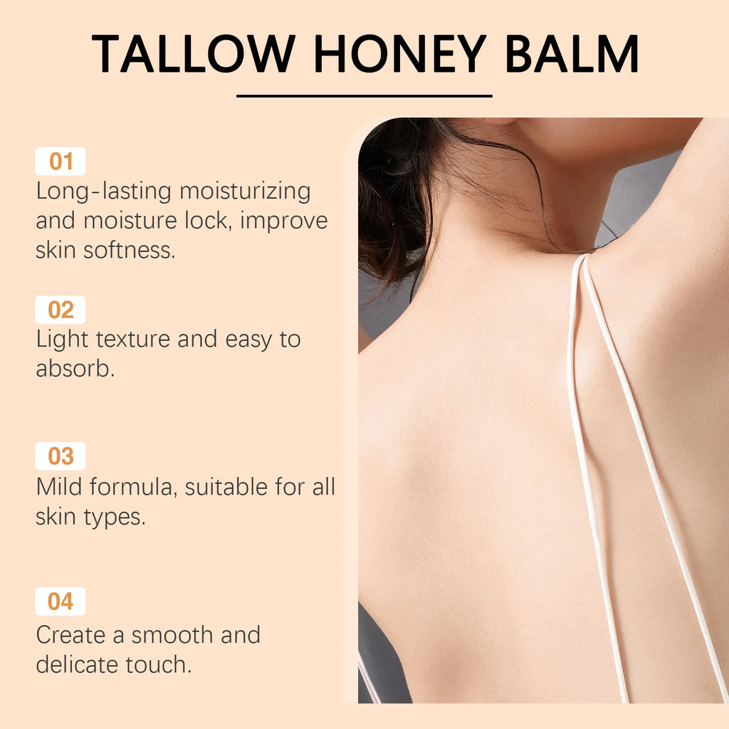 Tallow Honey Cream Glow Hydrating Skin Improve Elasticity Soft Bleaching Improve Dullness Firming Face Body Moisturizer Lotion