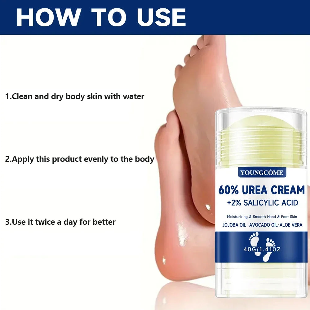60% Urea Foot Cream + 2% Salicylic Acid Intensive Hydrating Foot And Hand Care Moisturizing Foot Cream And Hand Cream