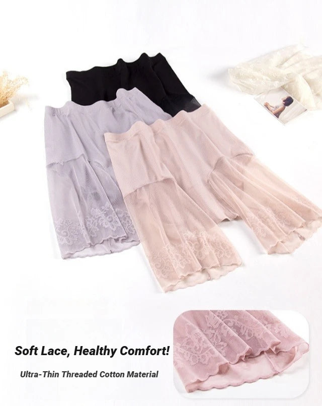 Plus Size Safety Short Pants Summer Women Seamless Underskirt Shorts Anti Rub Thigh Boyshorts Sexy Lace Boxers Pregnant High