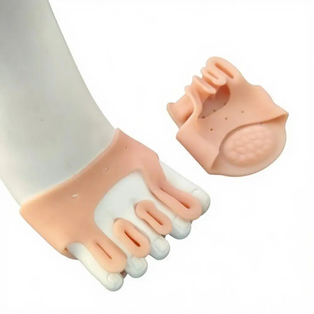 Five-Hole Toe Separator Thick Breathable Forefoot Foot Pad Arch Support Cushion Insert Accessory for Daily Shoe Use