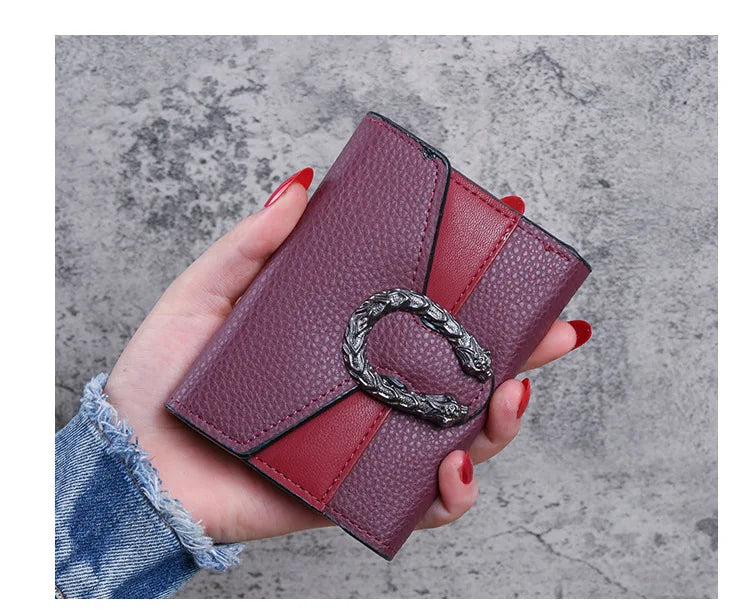 Fashionable Wallet Zipper Coin Purse Women Short Wallets Handbag Women's Clutch Bag Card Holder Pu Leather Wallet Folding Walle