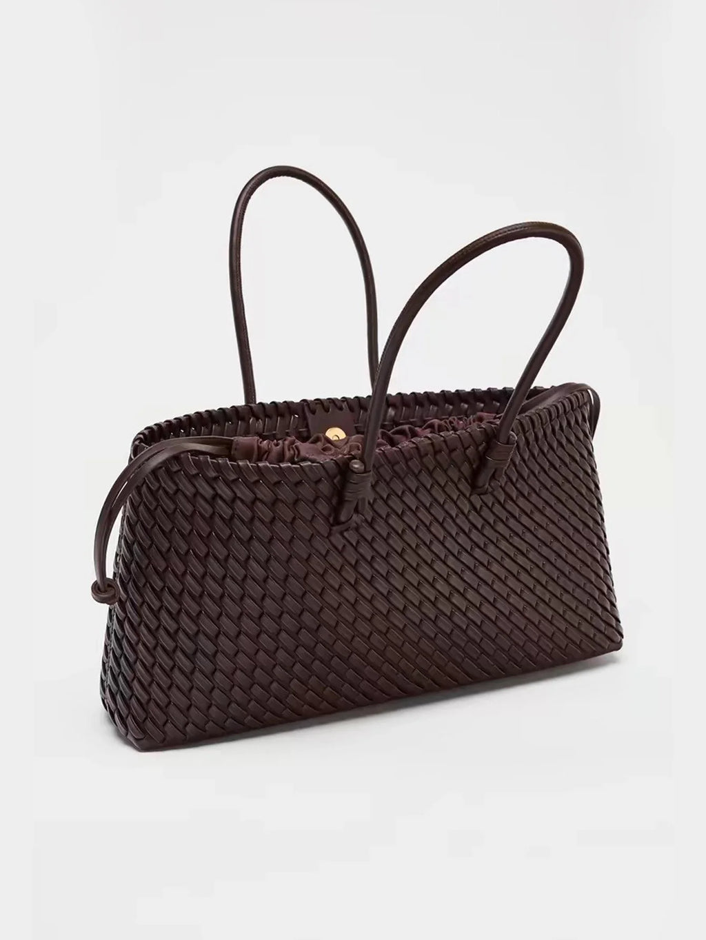 2025 new niche commuting woven hand-held shoulder bag, fashionable and versatile, super large capacity tote bag