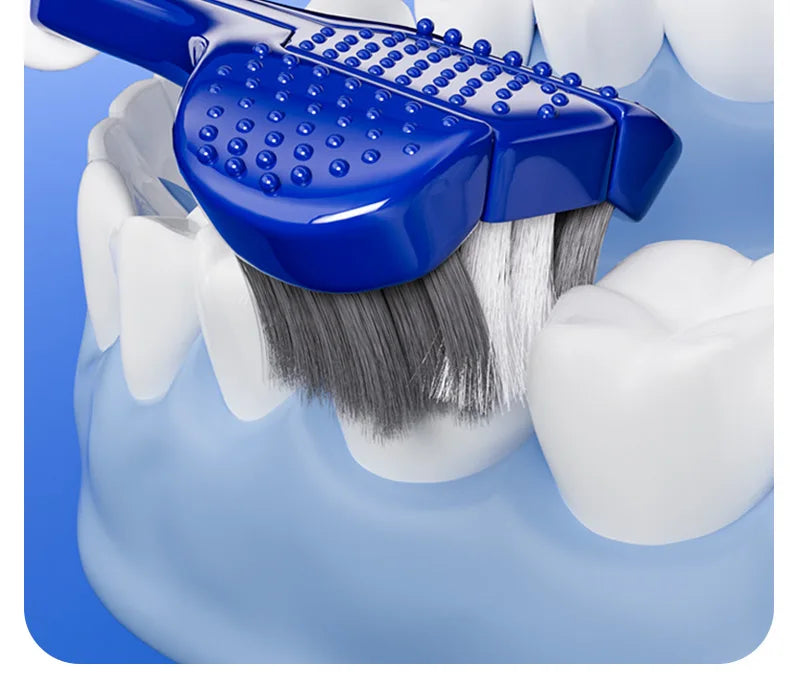 3D Manual Toothbrush 6pcs Three sided U-shaped Soft Toothbrush for Comprehensive Oral Cleaning for Adults, Men and Women, Couple