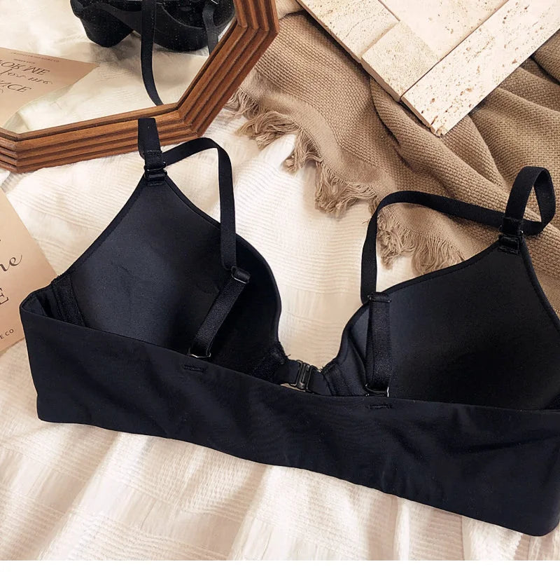 1/2 Cup Seamless Bras For Women Underwear Push Up Bra Bralette Comfort Soft Invisible Brassiere Non-Wire Simple Sexy Lingerie Pu