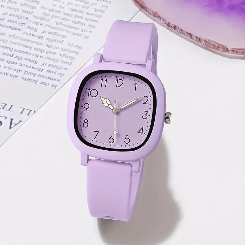 Fashion Square Women Quartz Watch Casual Silicone Band Ladies Wristwatch for Girls Clock Relogio Feminino