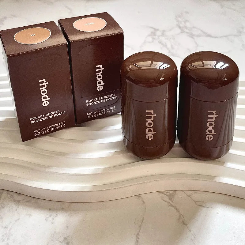 Skin Pocket Bronzer Stick Cream Contour Bronzing Balm Buildable Natural Warm Blush Shade Waterproof Long Lasting Face Makeup
