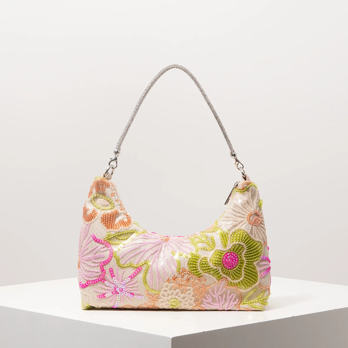 Shoulder Bag,Floral Pop,Sequin Bag,Embroidery,Gala Night,Party Outfits,Prom Bag,Wedding Items,Elegante,Valentine,Random Pattern