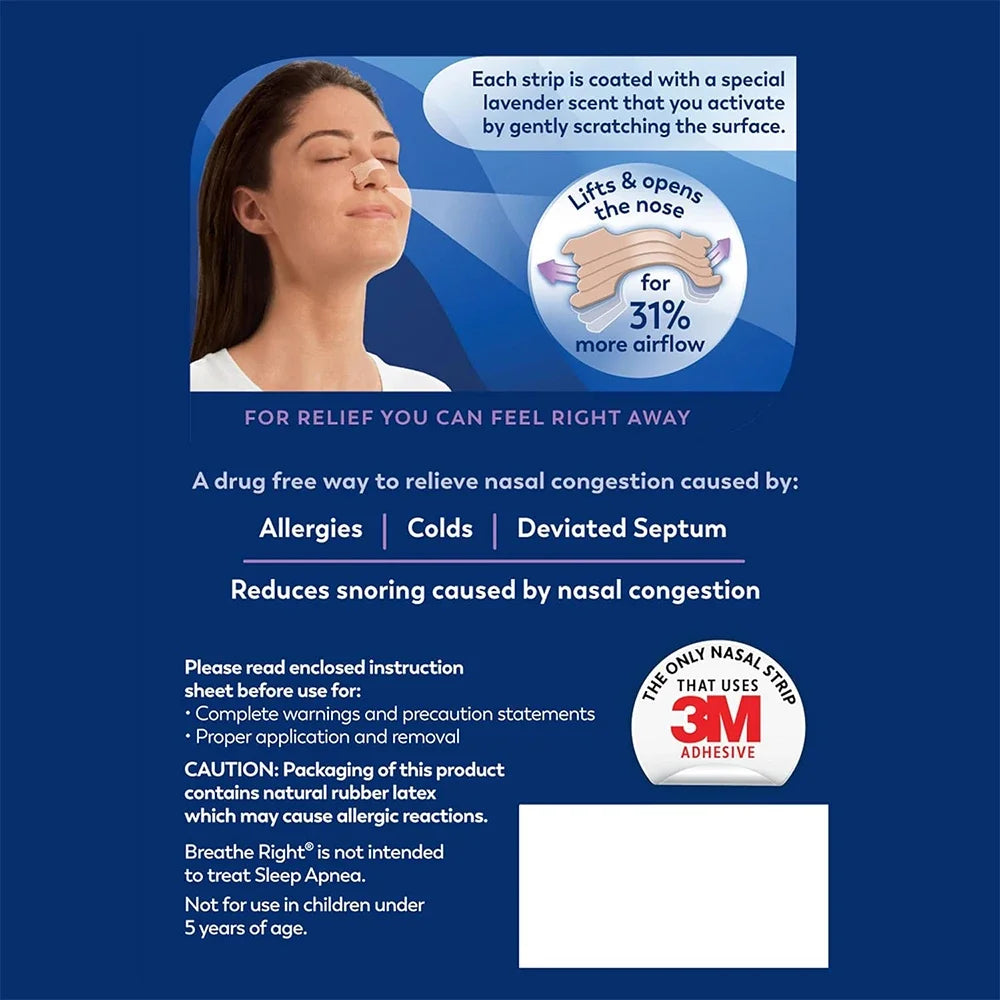 Anti-Snoring Nose Strips for Better Breathing Sleep Nasal Strips Exercise Air Inhalation Nasal Pads Improve Quality of Sleep