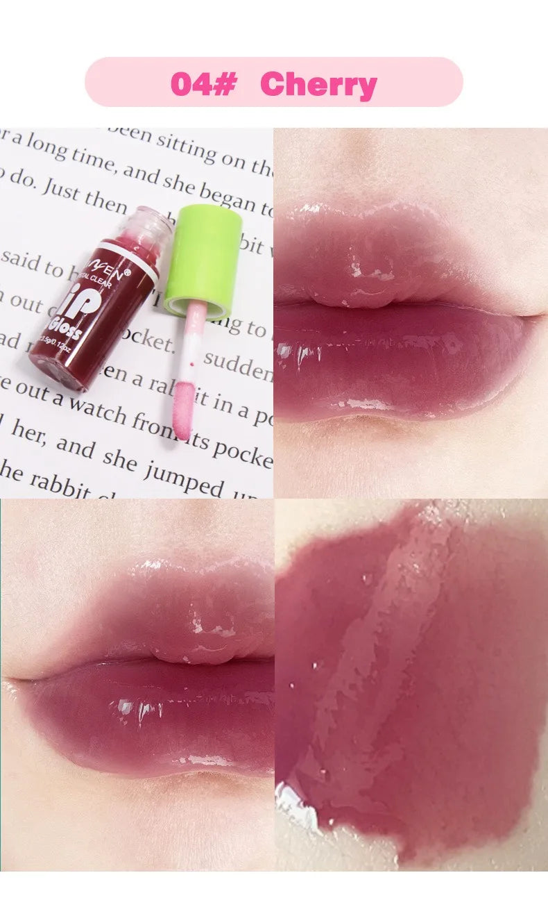 6PCS Moisturizing Lip Gloss Transparent Lip Oil Hydrating Lip Glaze Lip Plumper Hydrating Make Up Liquid Lipstick Lips Cosmetics