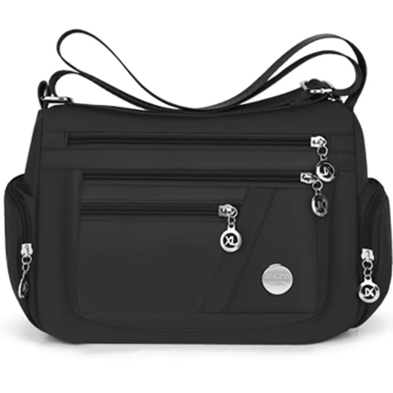 New Style Neutral Nylon Fabric Ladies' Handbag Oxford Cloth Shoulder Strap Crossbody Bag Travel Bag Multi-Compartment Casual Bag